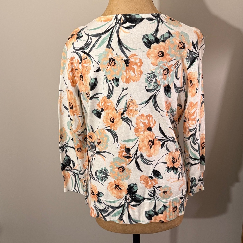 Emailine floral cardigan three-quarter sleeves - Picture 4 of 6